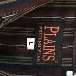Plains Western wear Western shirt with pearl snaps size large
